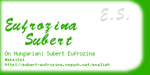 eufrozina subert business card